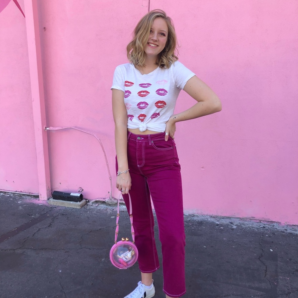 Top Shop Pink Jeans